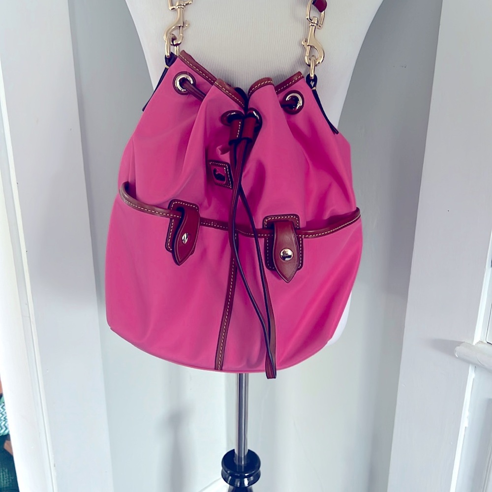 Dooney & Bourke Wayfarer Pink Drawstring Bag bucket bag